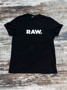 G-Star RAW Black Logo Short Sleeve Tee T-shirt